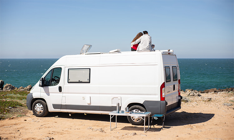 Campervan beach