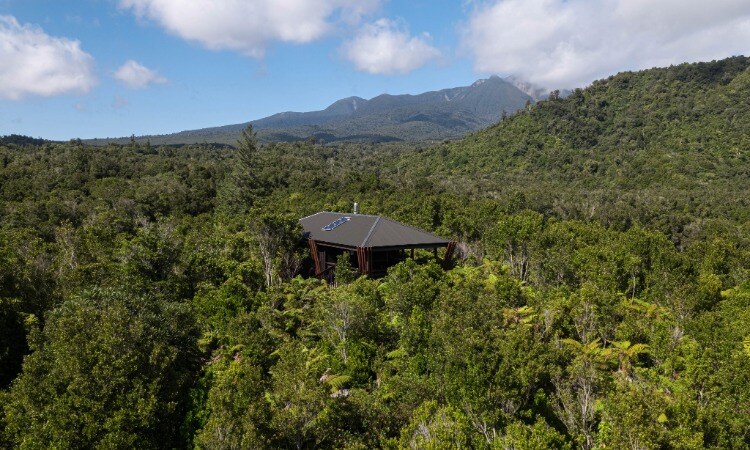 Piwakawaka Hut Pukeiti Gardens