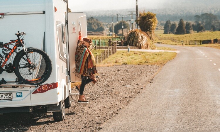 Travelling by a motorhome in Taranaki