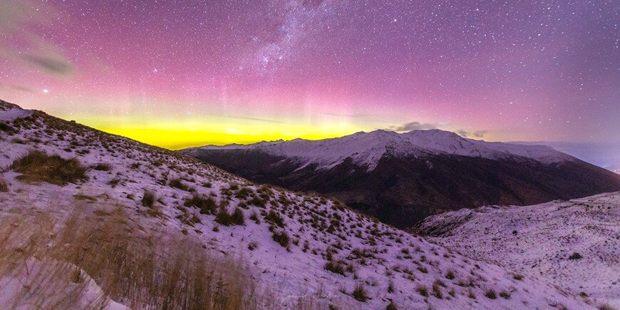 Aurora Australis during winter