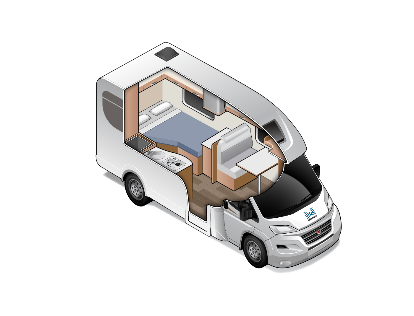 2 Berth Campervan and Motorhome Hire | Wilderness Motorhomes - Interior #2