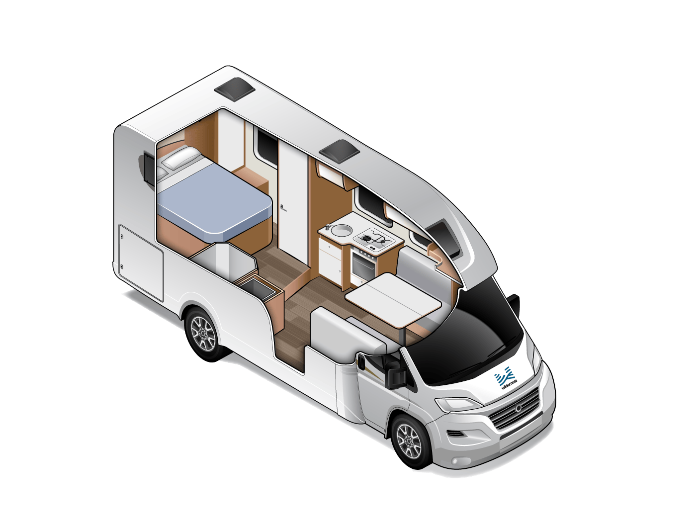 Double for 2 - Two Berth Motorhome | Wilderness Motorhomes - Interior #2