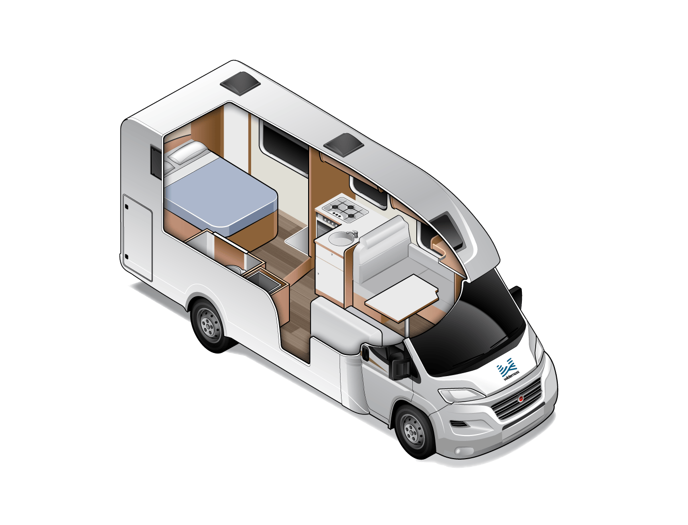 Double for 4 - Four Person Campervan | Wilderness Motorhomes - Interior #3