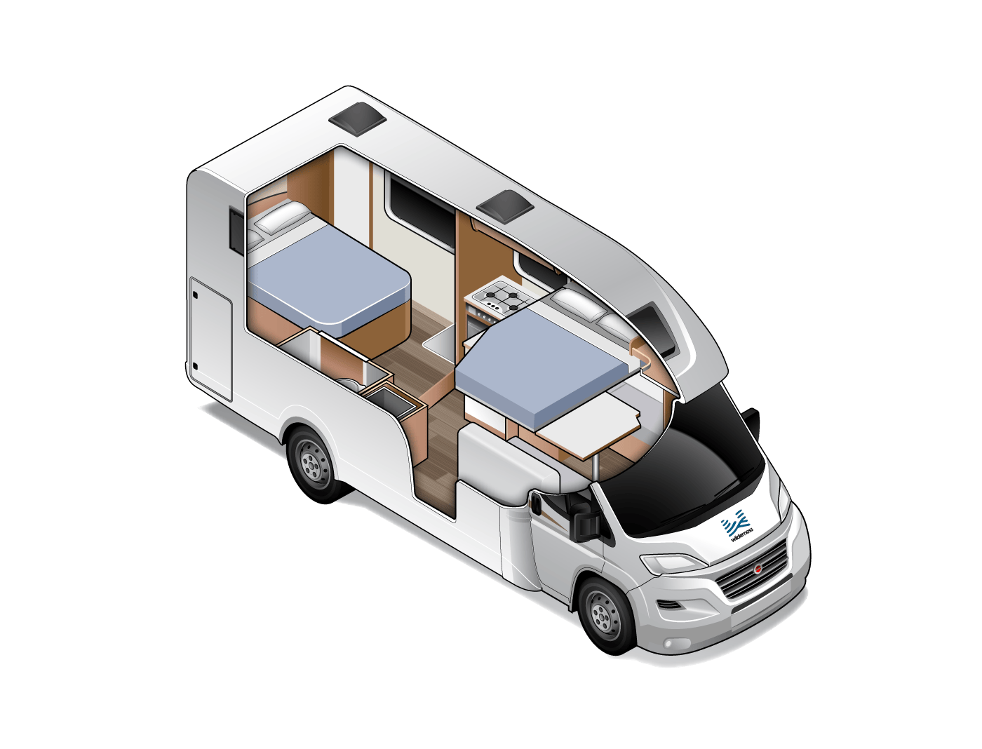 Double for 4 - Four Person Campervan | Wilderness Motorhomes - Interior #4