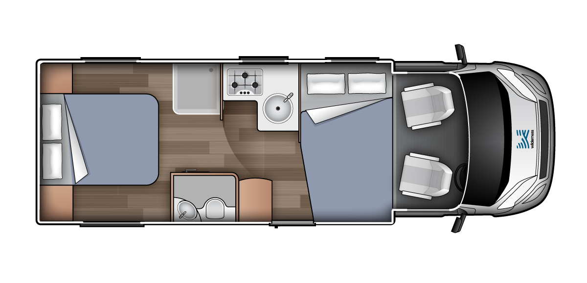 Double for 4 - Four Person Campervan | Wilderness Motorhomes - Interior #2