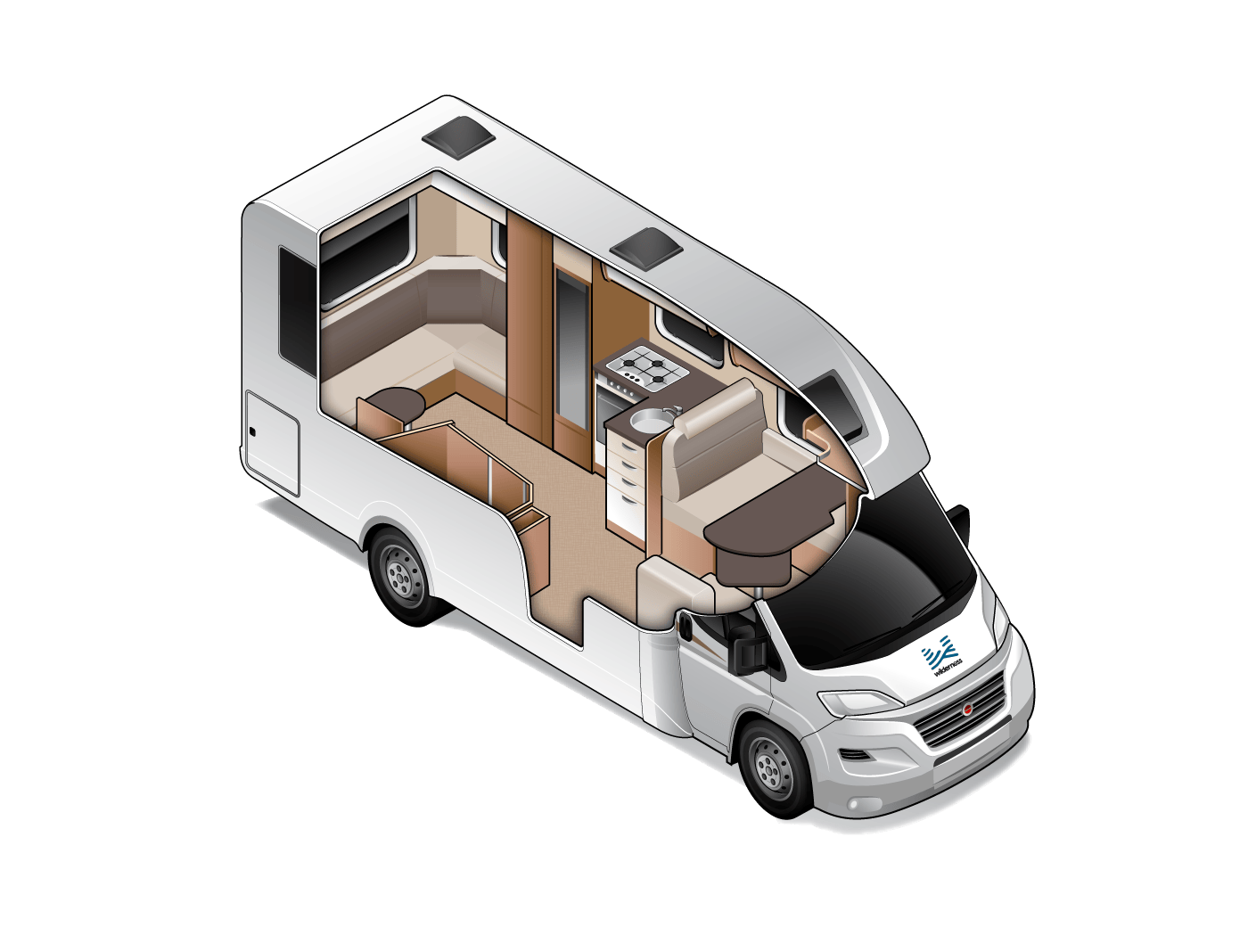 4 Berth Campervan and Motorhome Hire | Wilderness Motorhomes - Interior #3