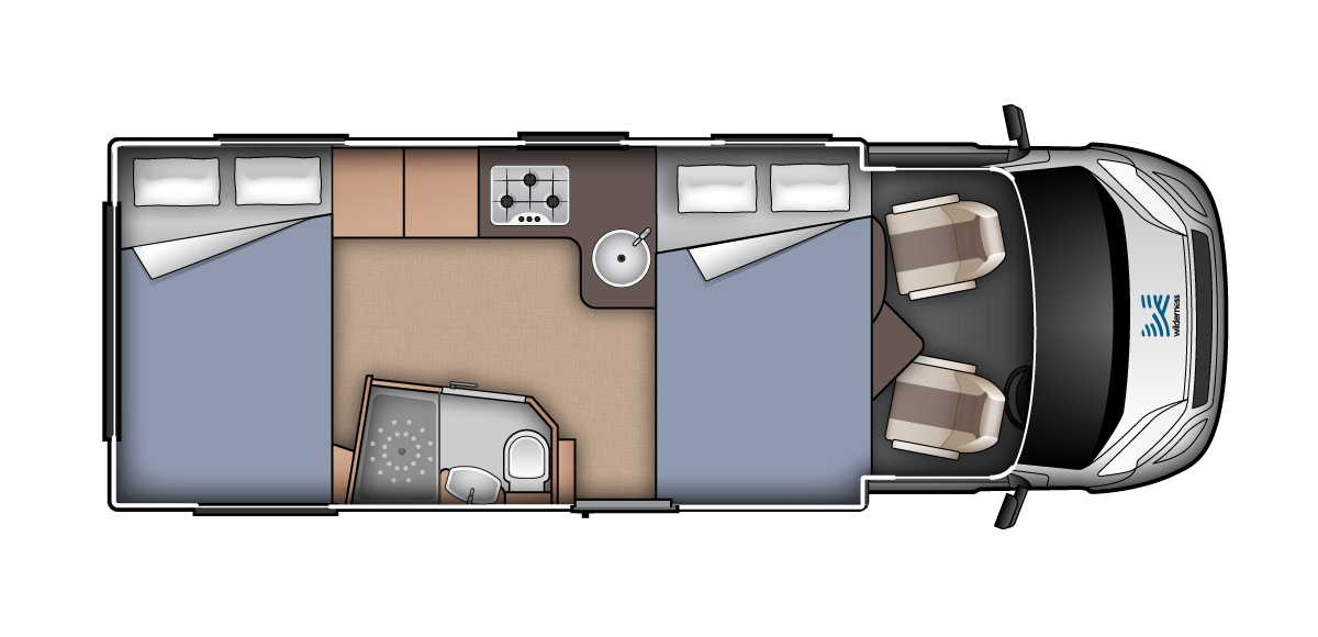 4 Berth Campervan and Motorhome Hire | Wilderness Motorhomes - Interior #2